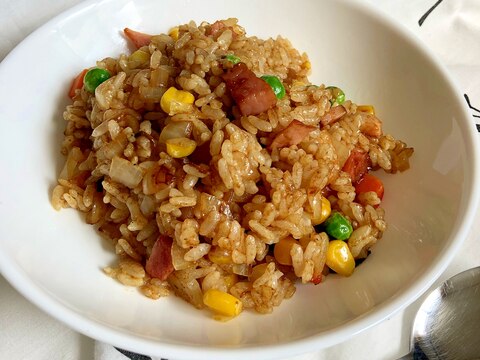 ちょっと残ったカレーで ドライカレー ♪